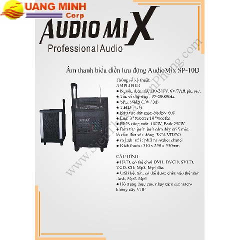 Thiết bị âm thanh lưu động AudioMix SP-10D
