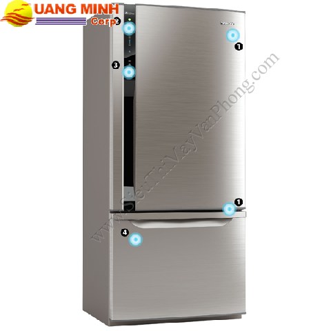 Tủ lạnh Panasonic NRBW465XS, Net 395LL